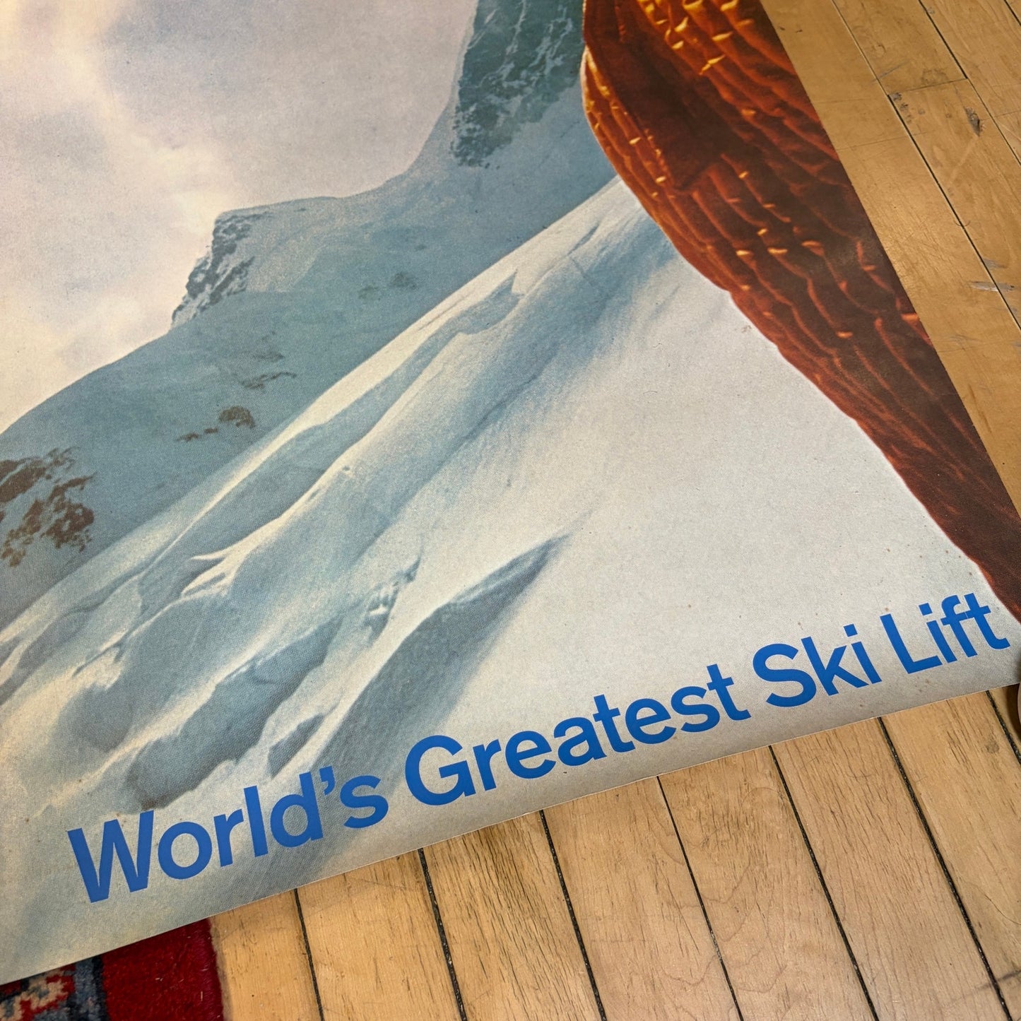 Swissair World's Greatest Ski Lift 1969 Airline Vintage Poster
