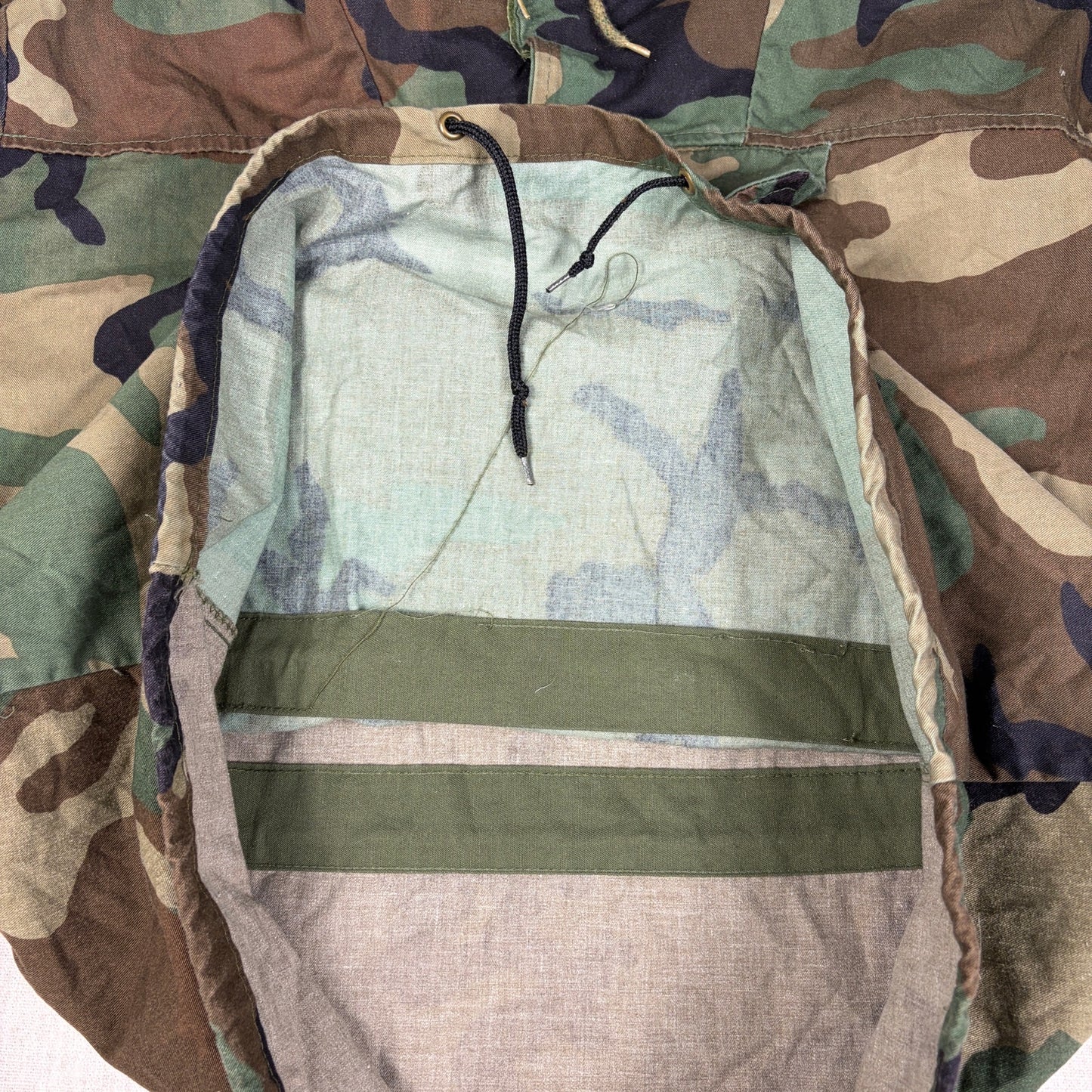 Vintage Military Pullover Parka Army Camo Medium Jacket