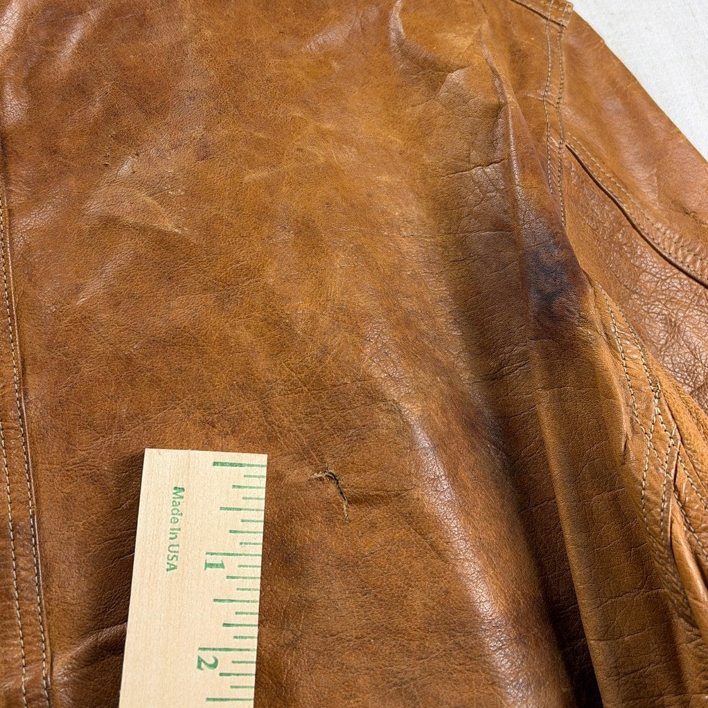 Vintage 70s Leather England Made Hardwear Clothing Co. Small Jacket