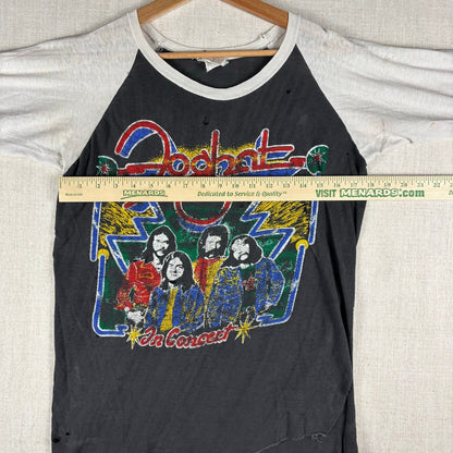Vintage Foghat Pat Travers 70s Concert Drug Distressed Small Raglan Shirt