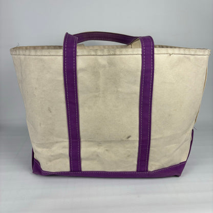 Vintage LL Bean "Nana" Purple Boat and Tote Sz Large Made in USA Cotton Bag