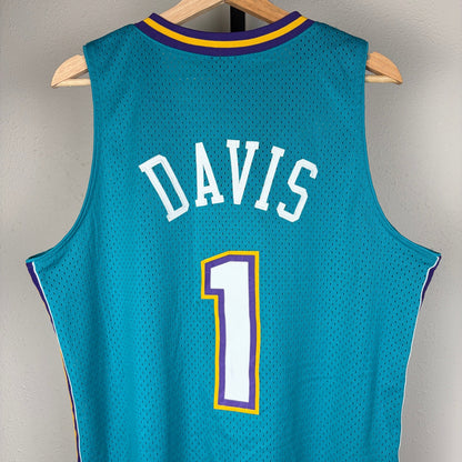 Vintage Baron Davis Jersey RARE New Orleans Hornets Nike Team Sewn Sz Medium NBA