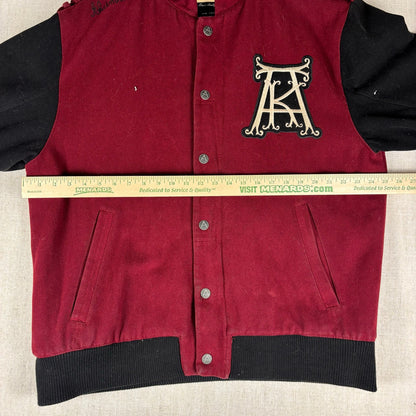 Akademiks Varsity Y2K 1999 Two Tone Embroidered Bomber Jacket XL