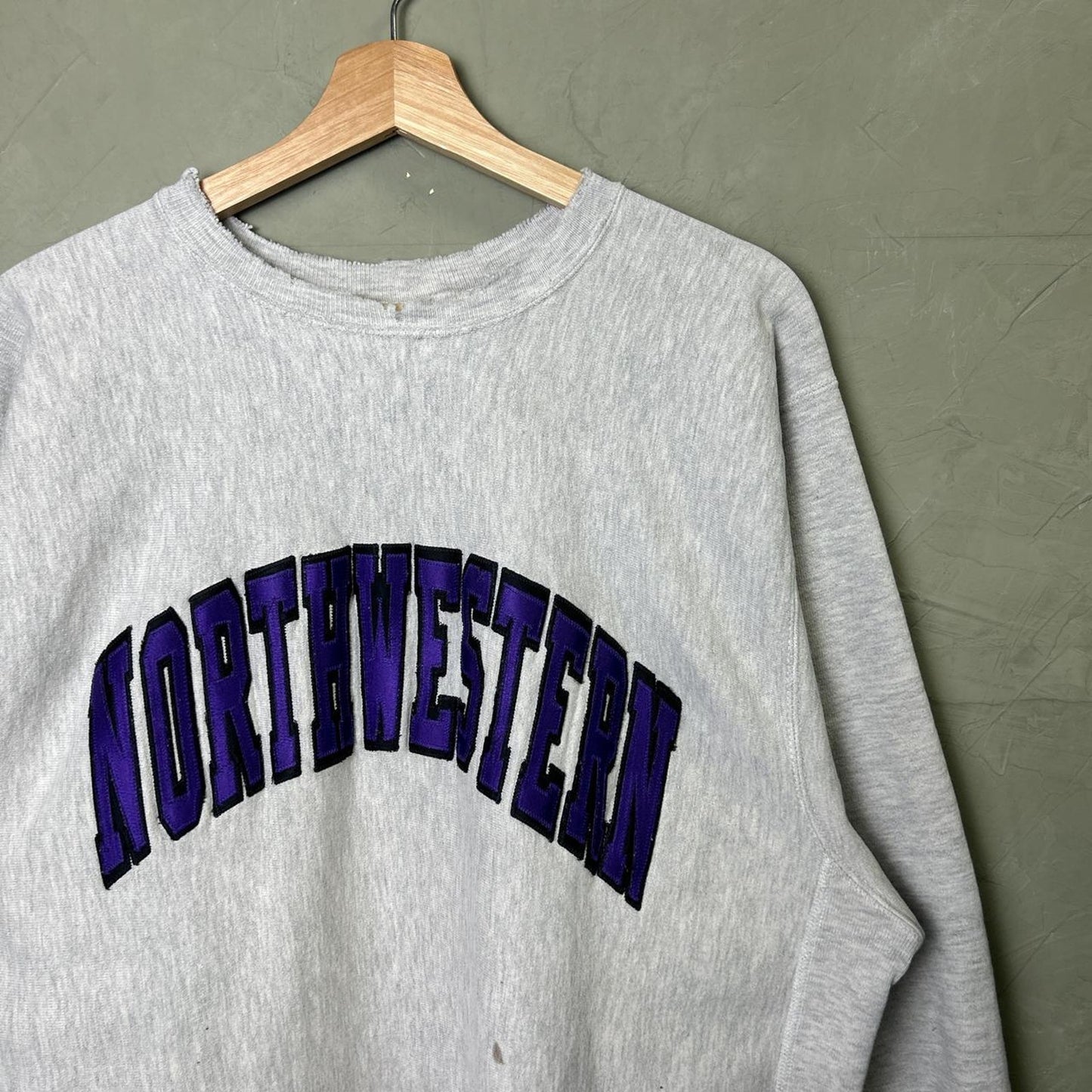Champion Reverse Weave 90s Northwestern University 3XL Distressed Crewneck