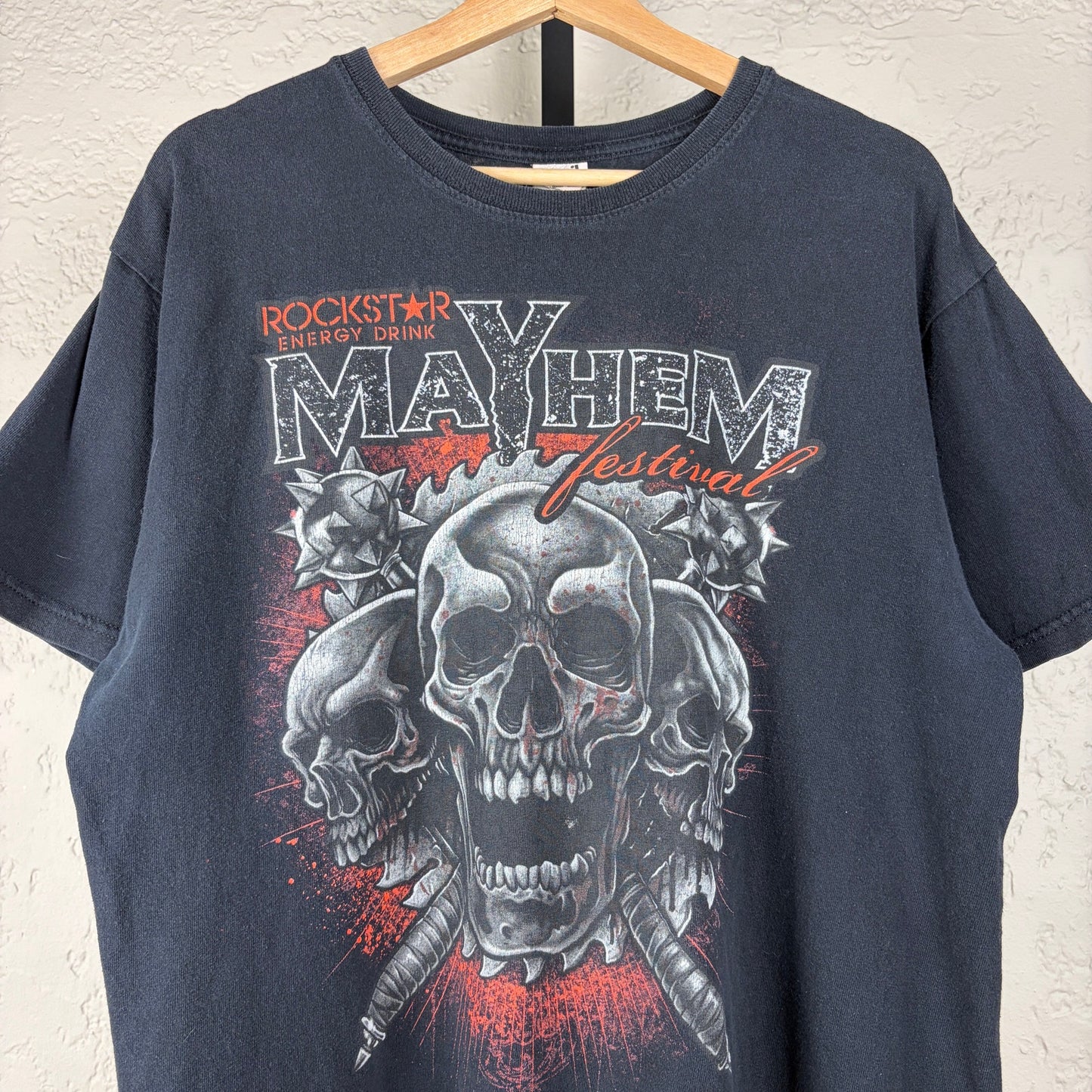 Rockstar Energy 2012 Mayhem Festival Slipknot Slayer Grunge Metal Large Band Tee