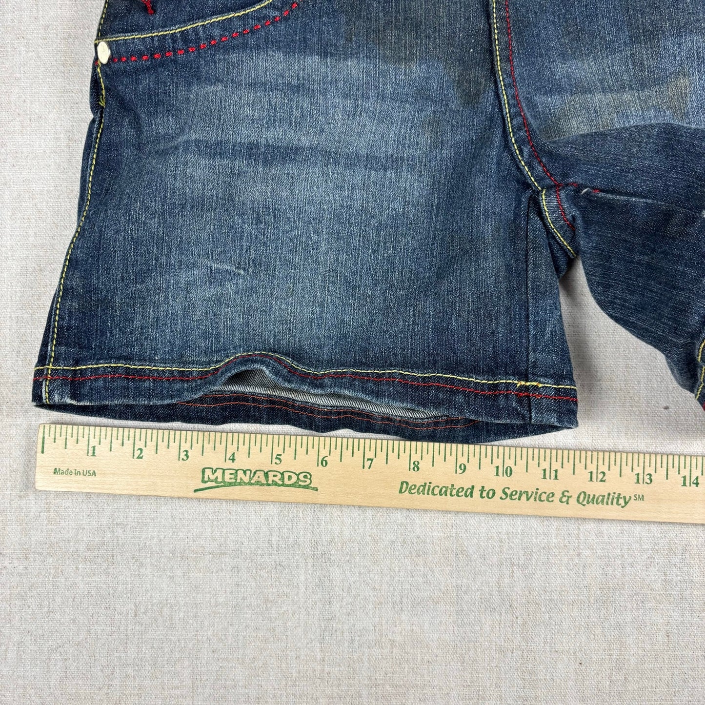 Coogi Jeans Y2K Womens Denim Overall Shorts Embroidered Sz Large