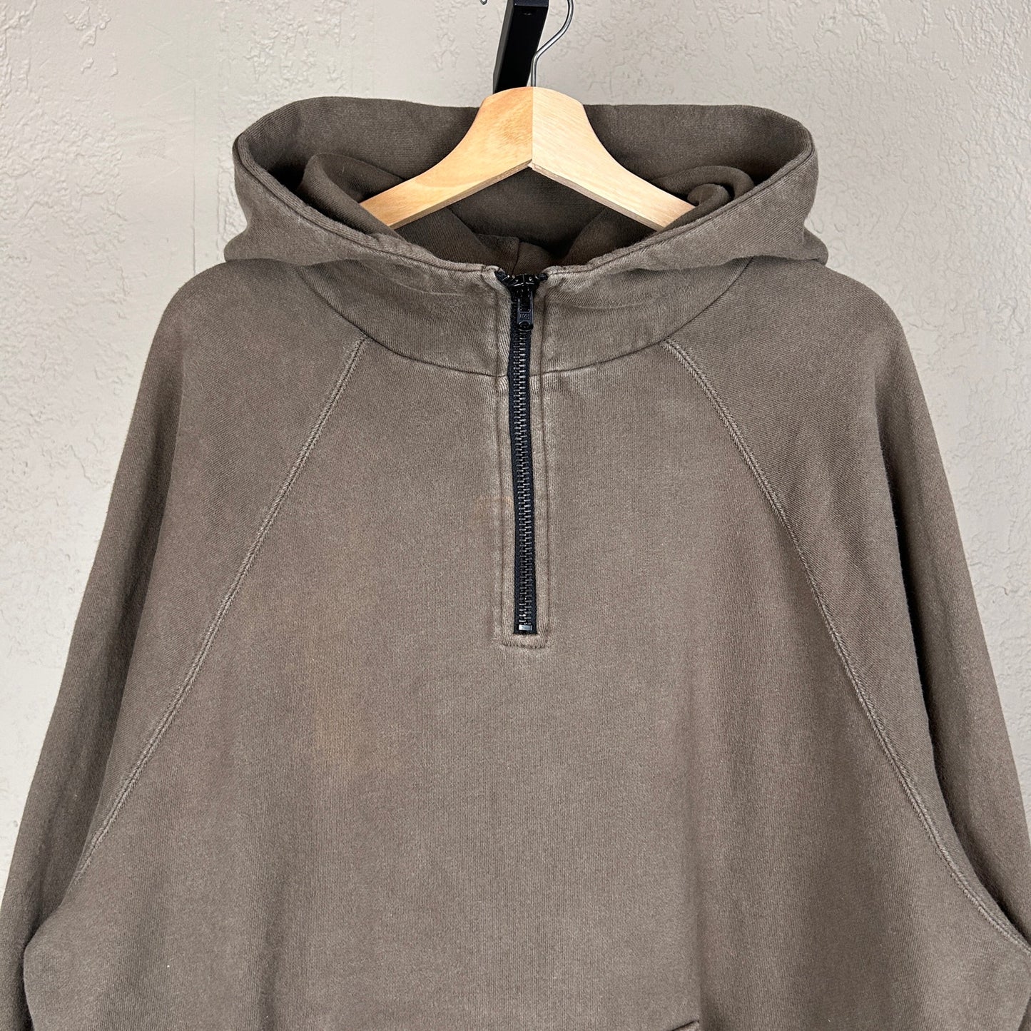 Fear Of God FOG Essentials Half Zip Heavyweight Large Earth Tone Hoodie