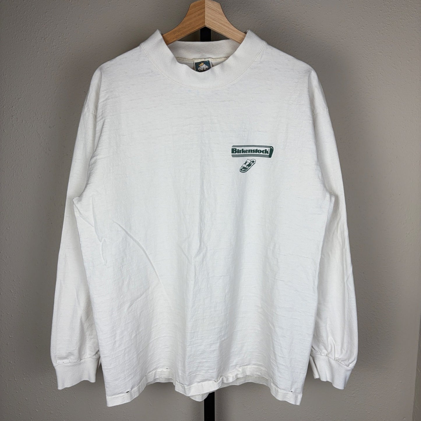 Vintage Birkenstock Shirt Rare 1992 Walk Think Live XL Graphic Longsleeve