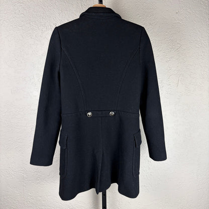 Juicy Couture Y2K Small Red Satin Lined Wool Trench Peacoat