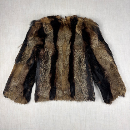 Vintage Raccoon Real Fur Beautiful Handmade Small Jacket