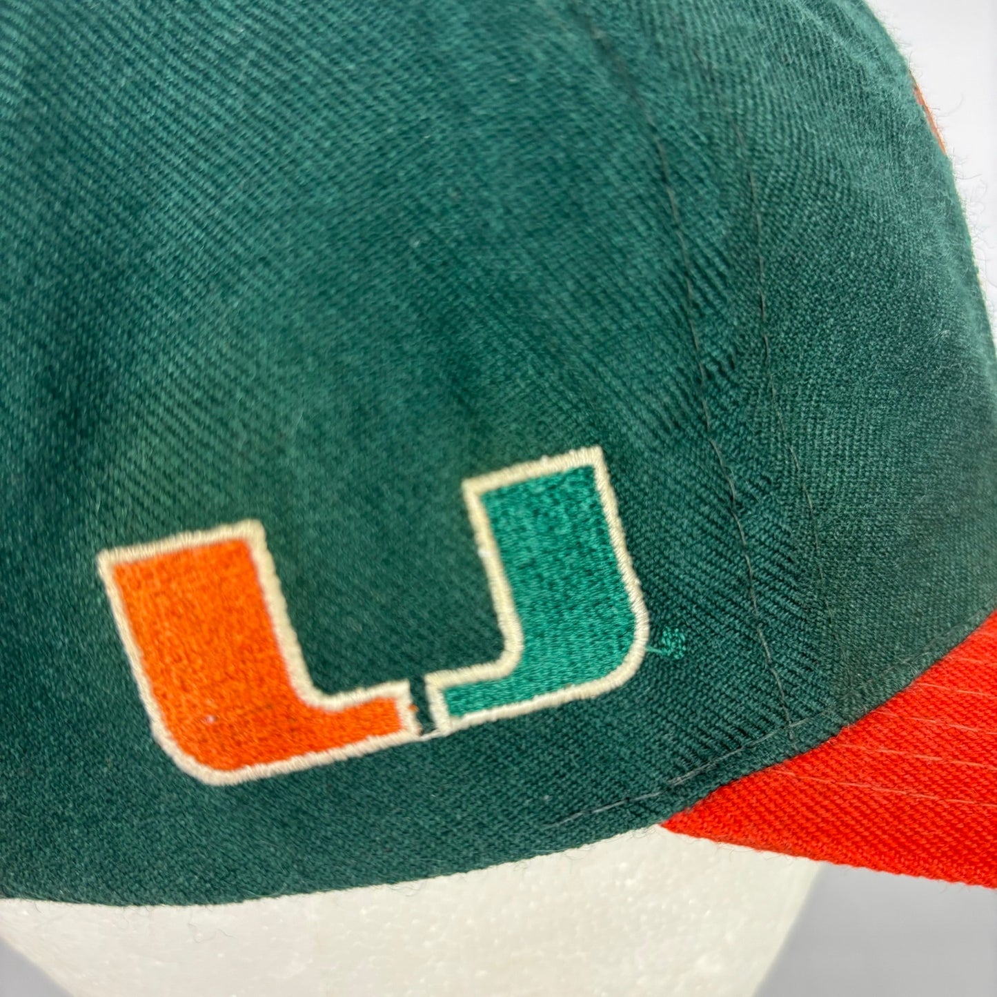 Vintage Miami Hurricanes American Needle Blockhead Snapback Wool Hat