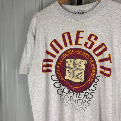 University Of Minnesota Gophers 90s XL Vintage Spell out Tee