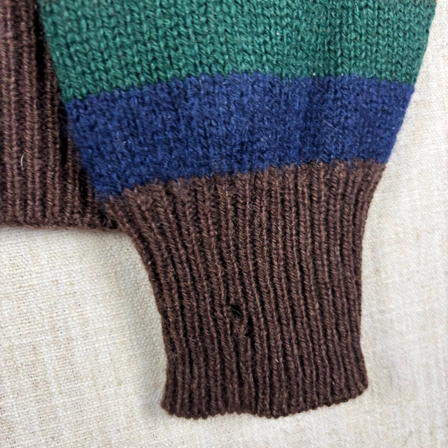 Vintage Lord Jeff Shetland Wool Striped Knit Medium Sweater
