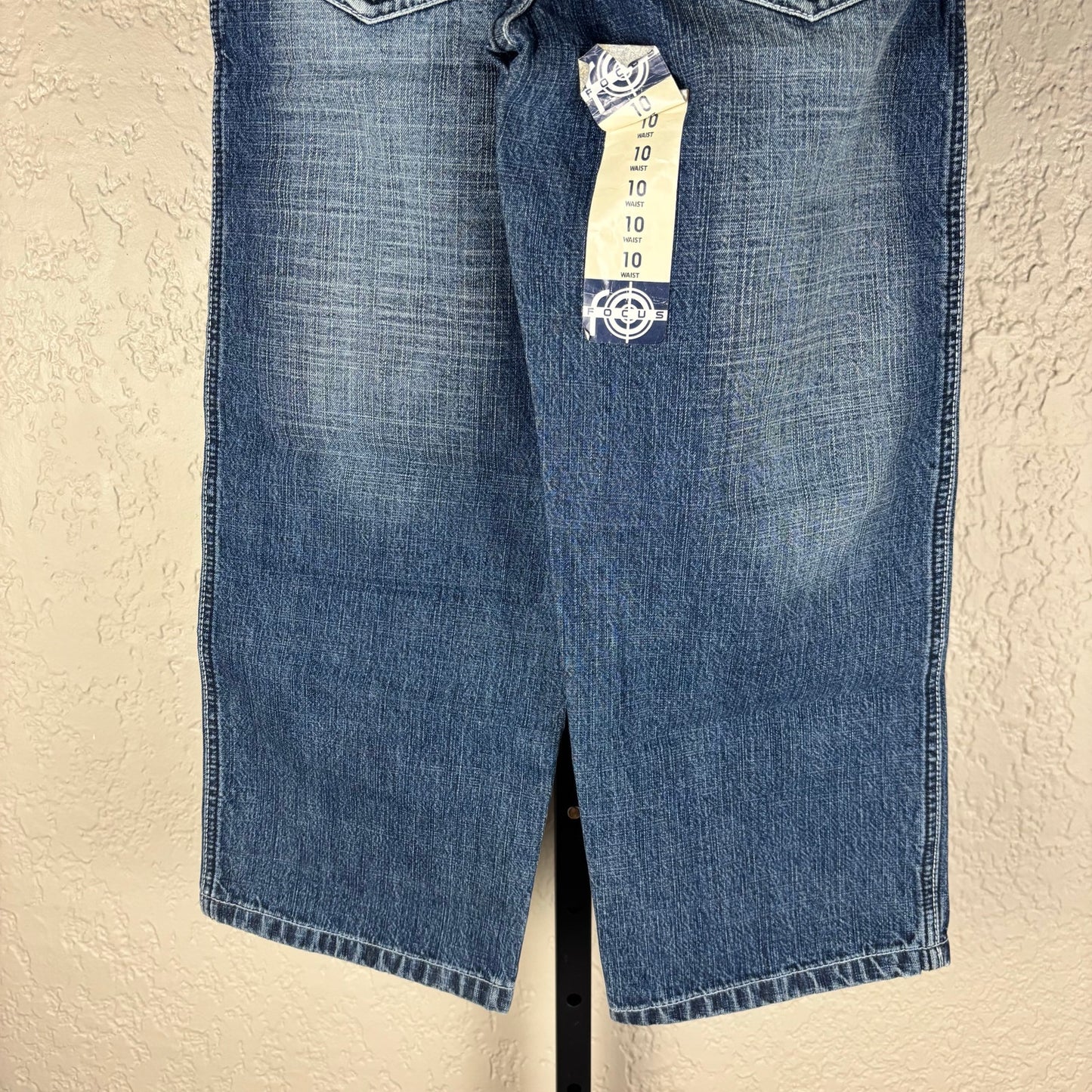 NWT Focus Jeans Y2K Sz 10 Embroidered Wide Leg Skater Jeans