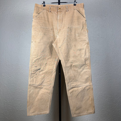 Carhartt 1980s Double Knee Duck Canvas USA Made Workwear 38" Carpenter Pants