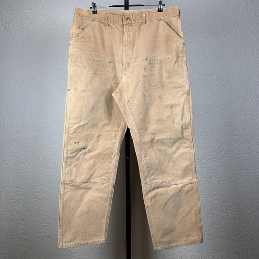 Carhartt 1980s Double Knee Duck Canvas USA Made Workwear 38" Carpenter Pants