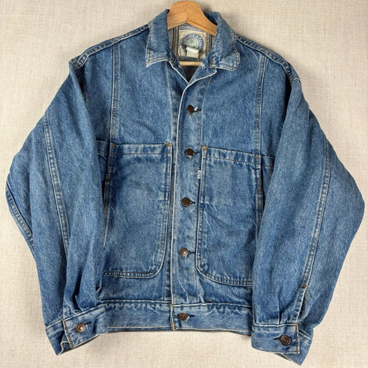 Vintage Levis White Tab Denim Trucker Jacket 90s XS