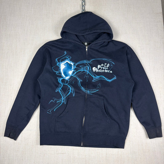 World of Warcraft Y2K Frost Resistance Blizzard Jinx Large Zip Up Hoodie