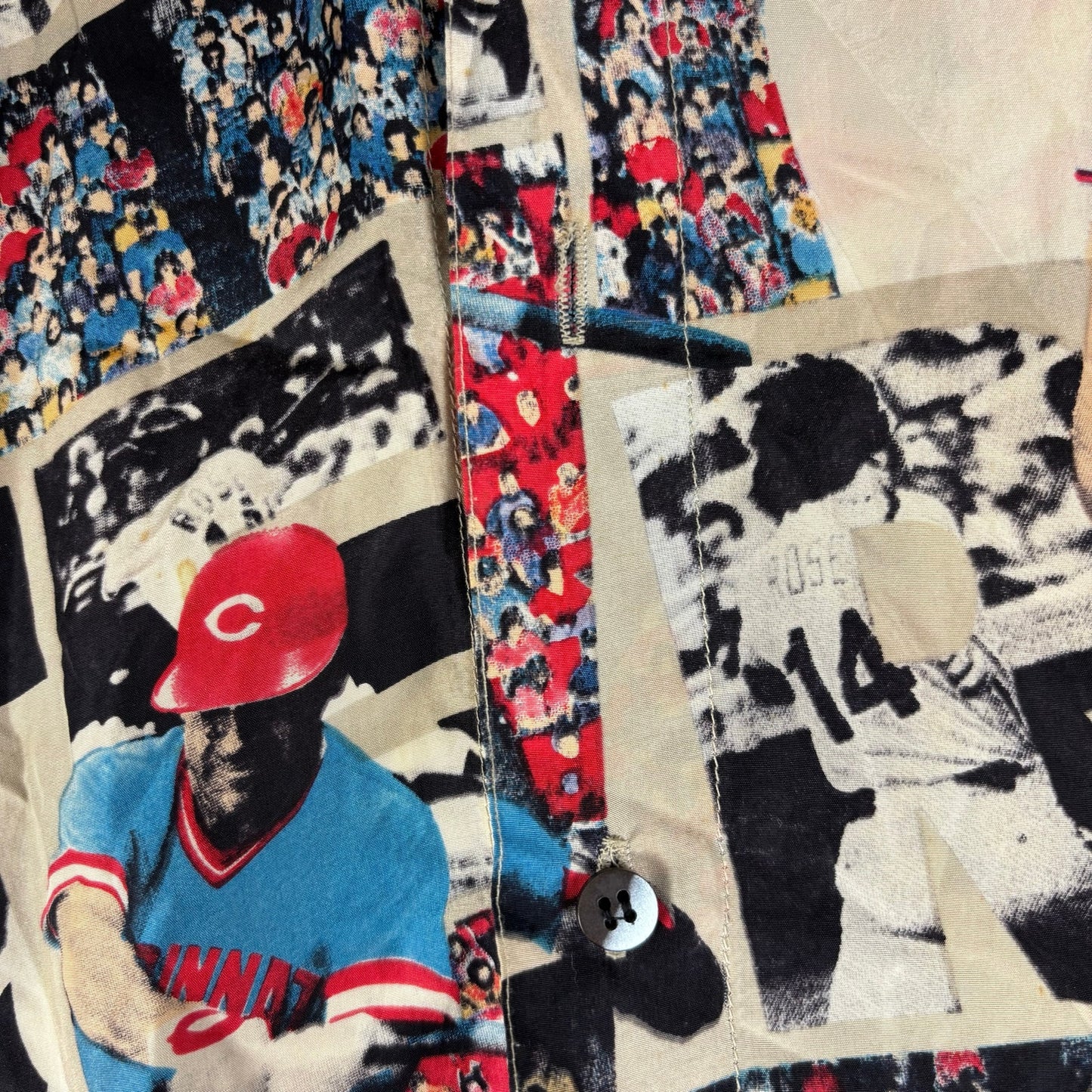 Pete Rose Silk Club MLB Hawaiian Style AOP Medium Shirt