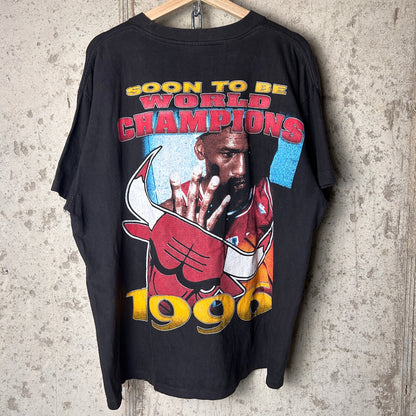 Chicago Bulls Rap Tee 1996 Michael Jordan Big Three World Championship XXL Shirt