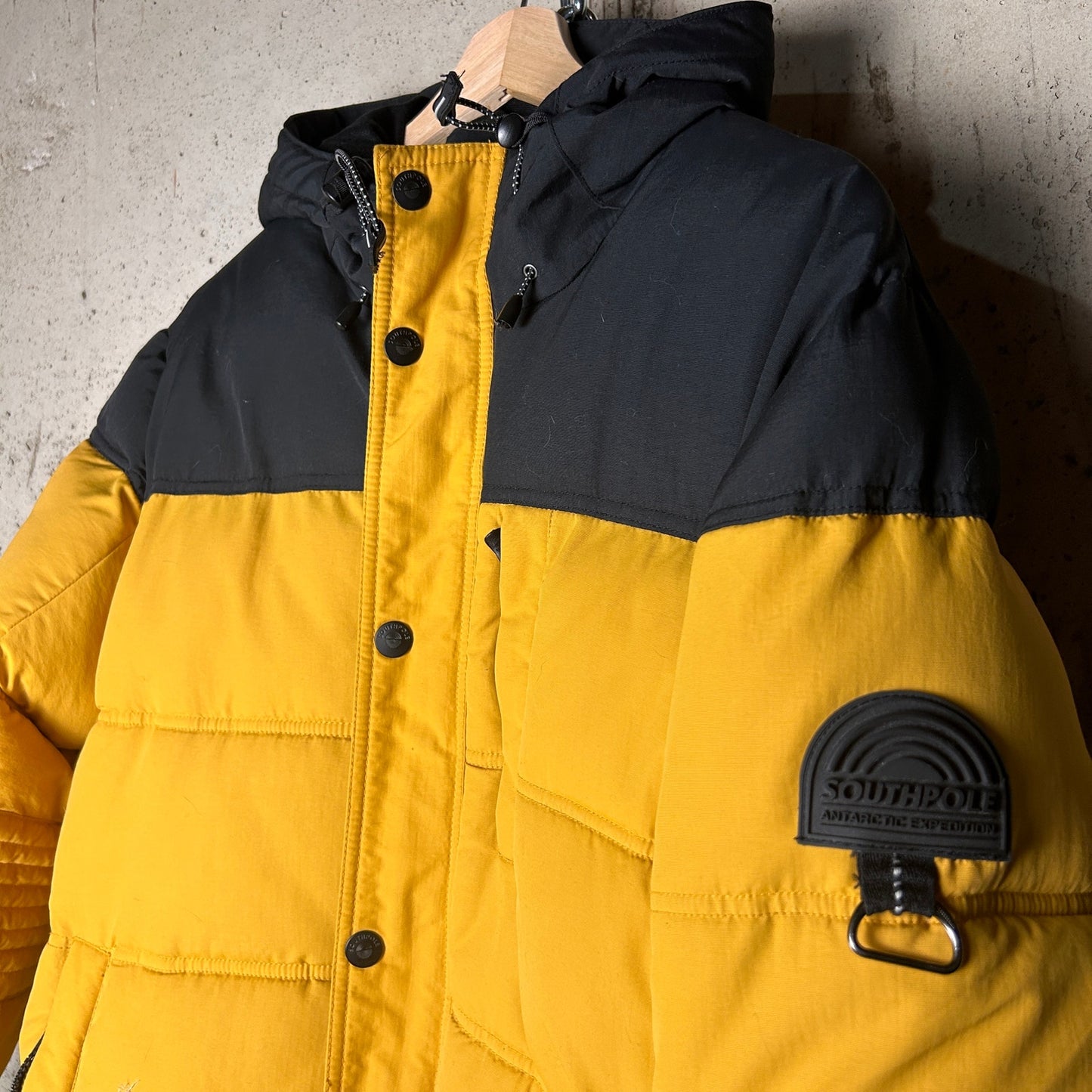 Southpole Y2K Two Tone Puffer Jacket M With Hood