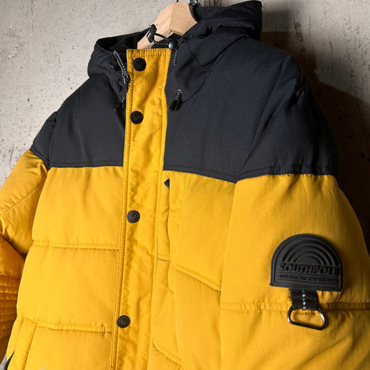 Southpole Y2K Two Tone Puffer Jacket M With Hood