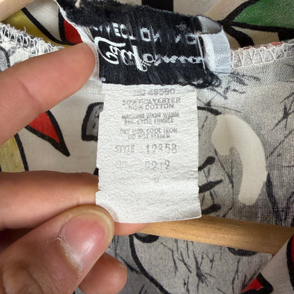 Vintage Hawaiian Avant Garde Rainforest Jungle AOP Crazy Large Button Up