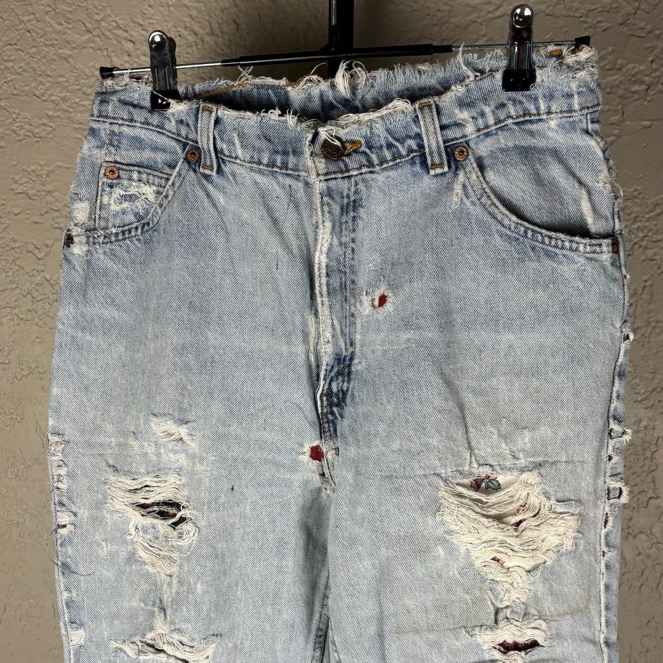 Vintage Levis Orange Tab 15921 Sz 14 Short Custom Distressed Jeans