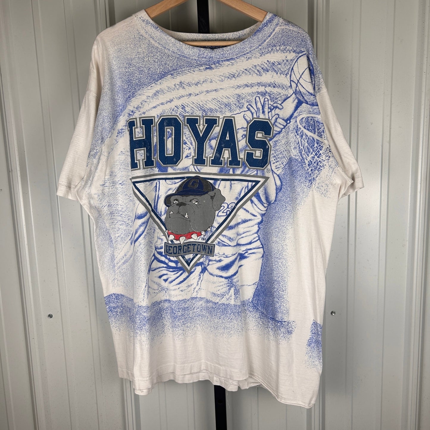 Georgetown Hoyas Vintage AOP NCAA Basketball Graphic XXL Shirt