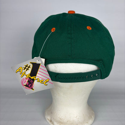 Vintage Miami Hurricanes Banned Sebastian Logo #1 Apparel NWT Snapback Hat