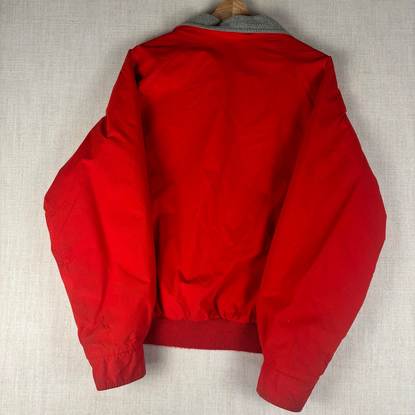 Vintage Eddie Bauer Fleece Lined Large Nylon Bomber Jacket