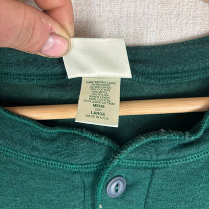 Vintage LL Bean River Drivers Double Layer Sun Faded Henley Shirt