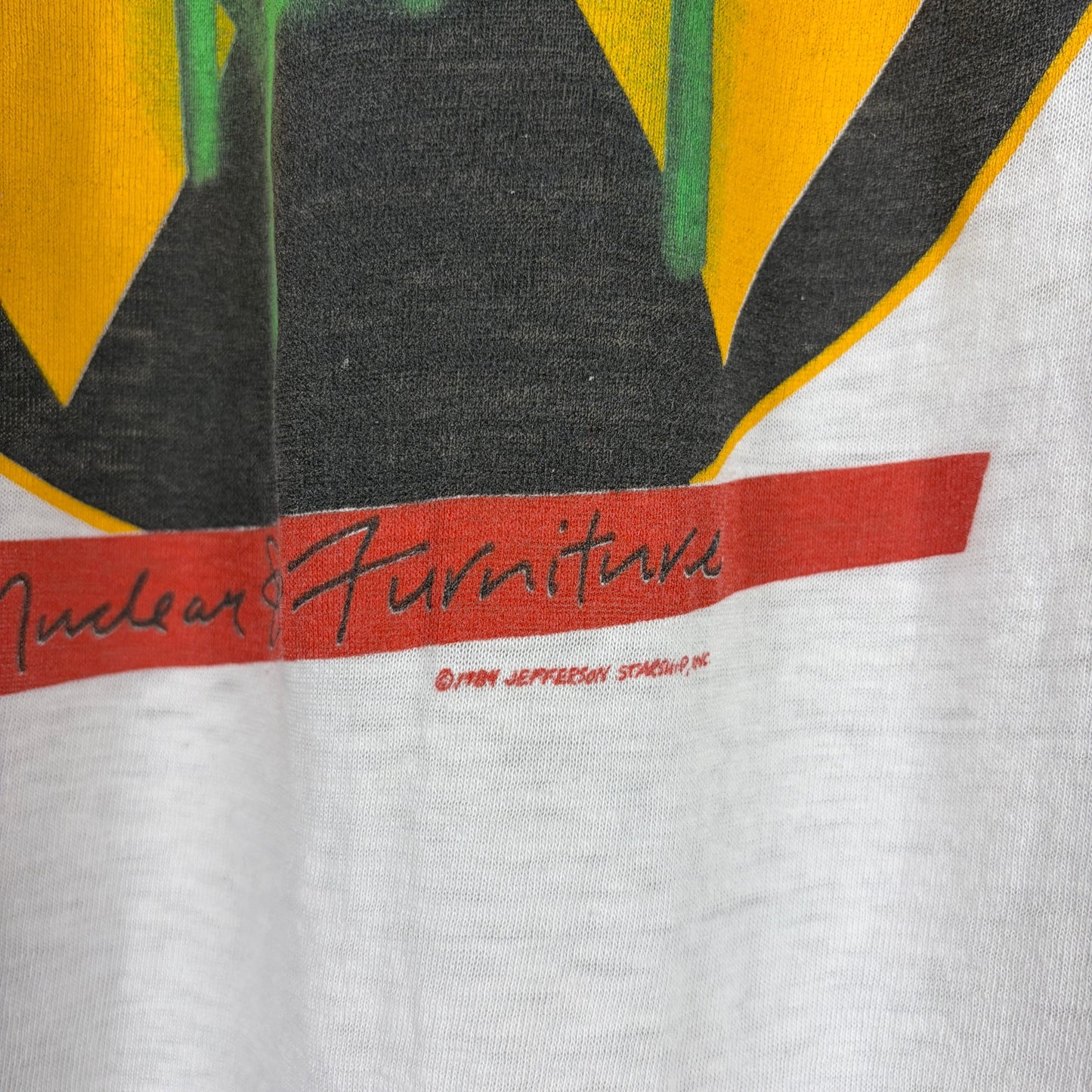 Jefferson Starship 1984 Nuclear Furniture Tour Tagged XL Raglan