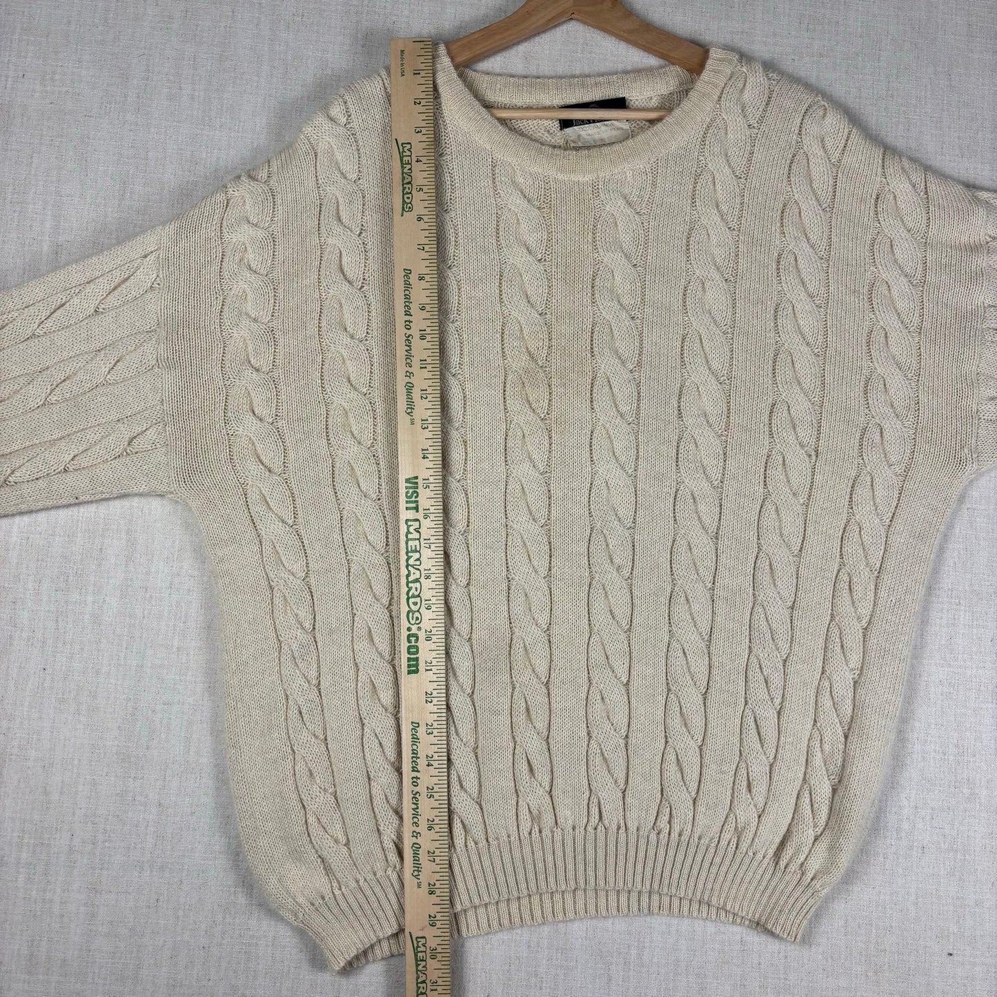 Vintage Jack Henry 100% Alpaca Cable Knit XL Preppy Sweater