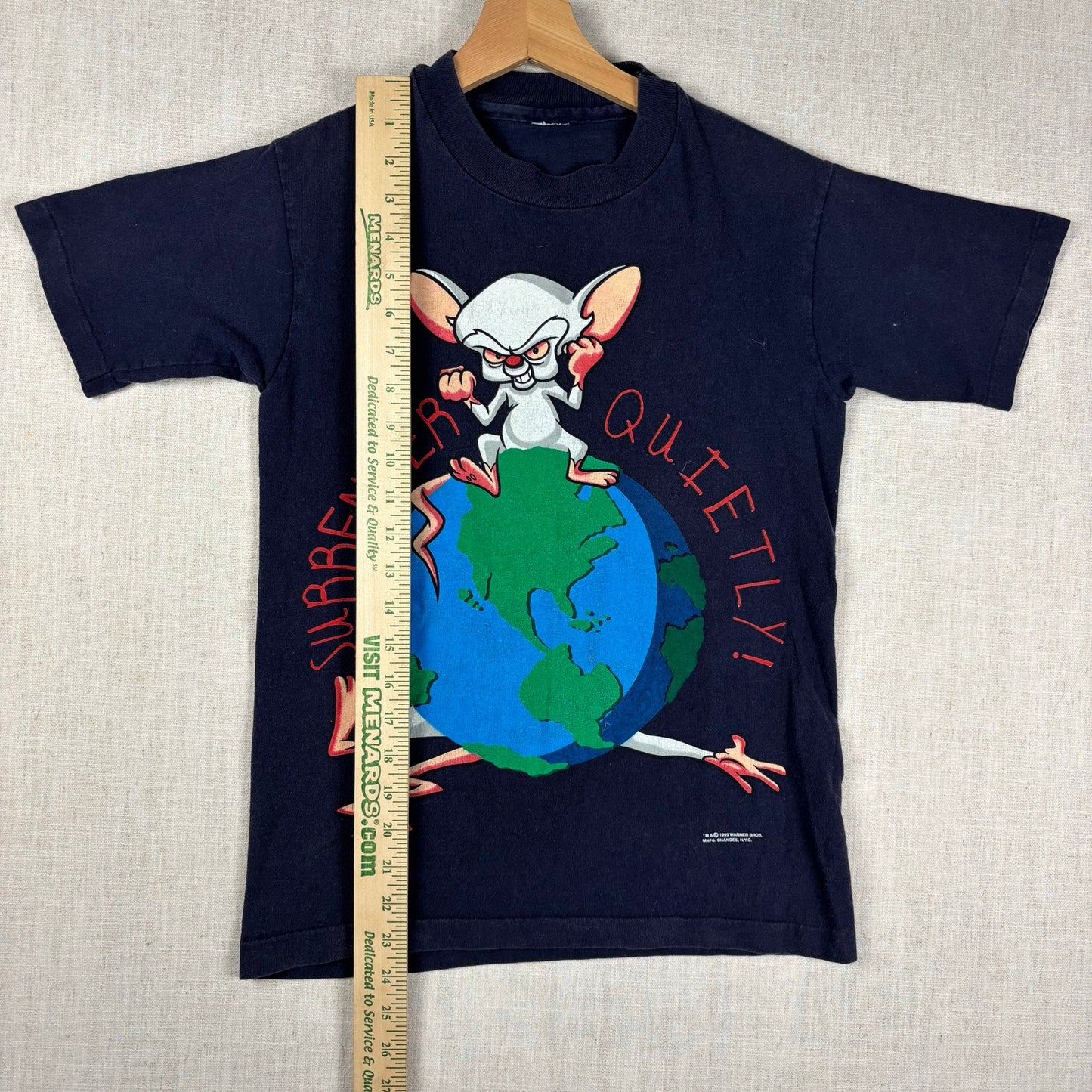 Vintage Pinky and the Brain Surrender Quietly Small Cartoon Shirt