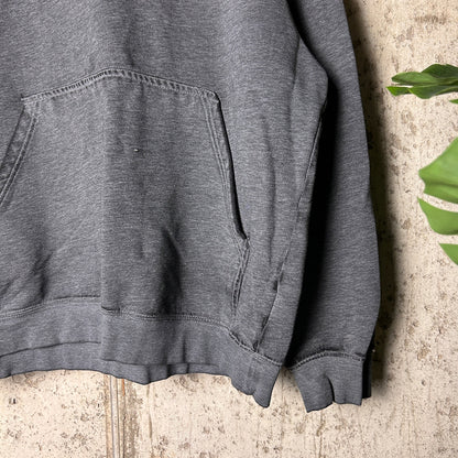 Nike Silver Tab Charcoal Tonal Essential Distressed Large Y2K Hoodie