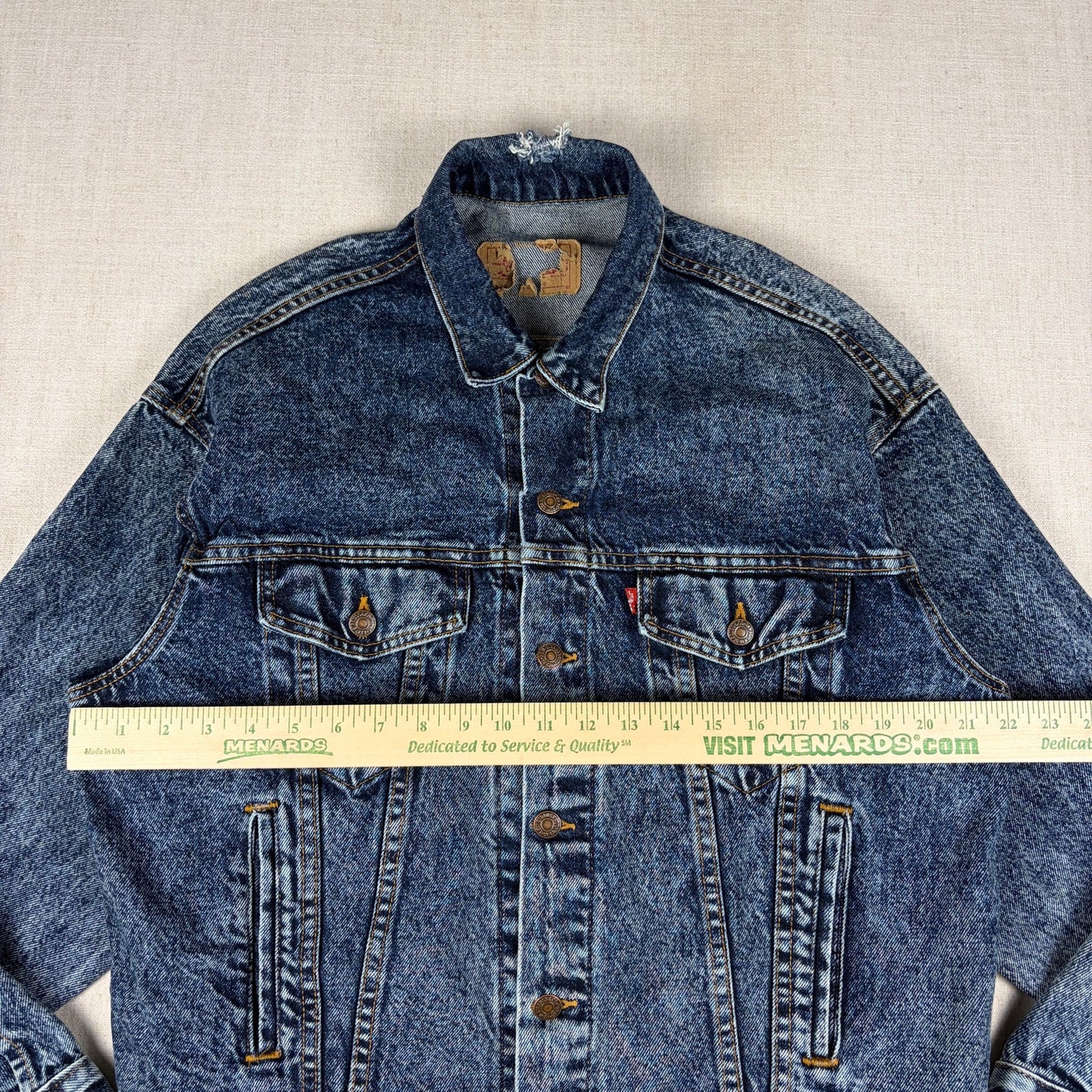 Vintage Levis 80s 70507 0227 USA Made Acid Wash Denim Trucker Jacket Medium