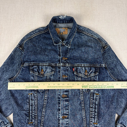 Vintage Levis 80s 70507 0227 USA Made Acid Wash Denim Trucker Jacket Medium