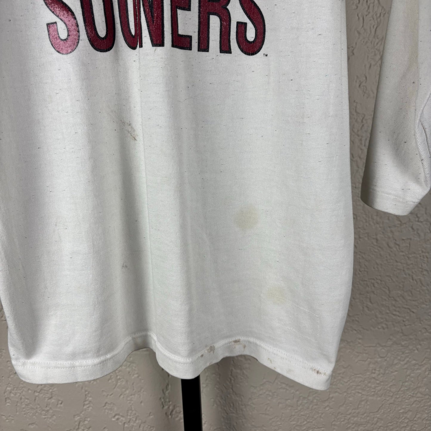 Oklahoma Sooners Vintage 80s Russell Athletic Large Football Raglan Jersey