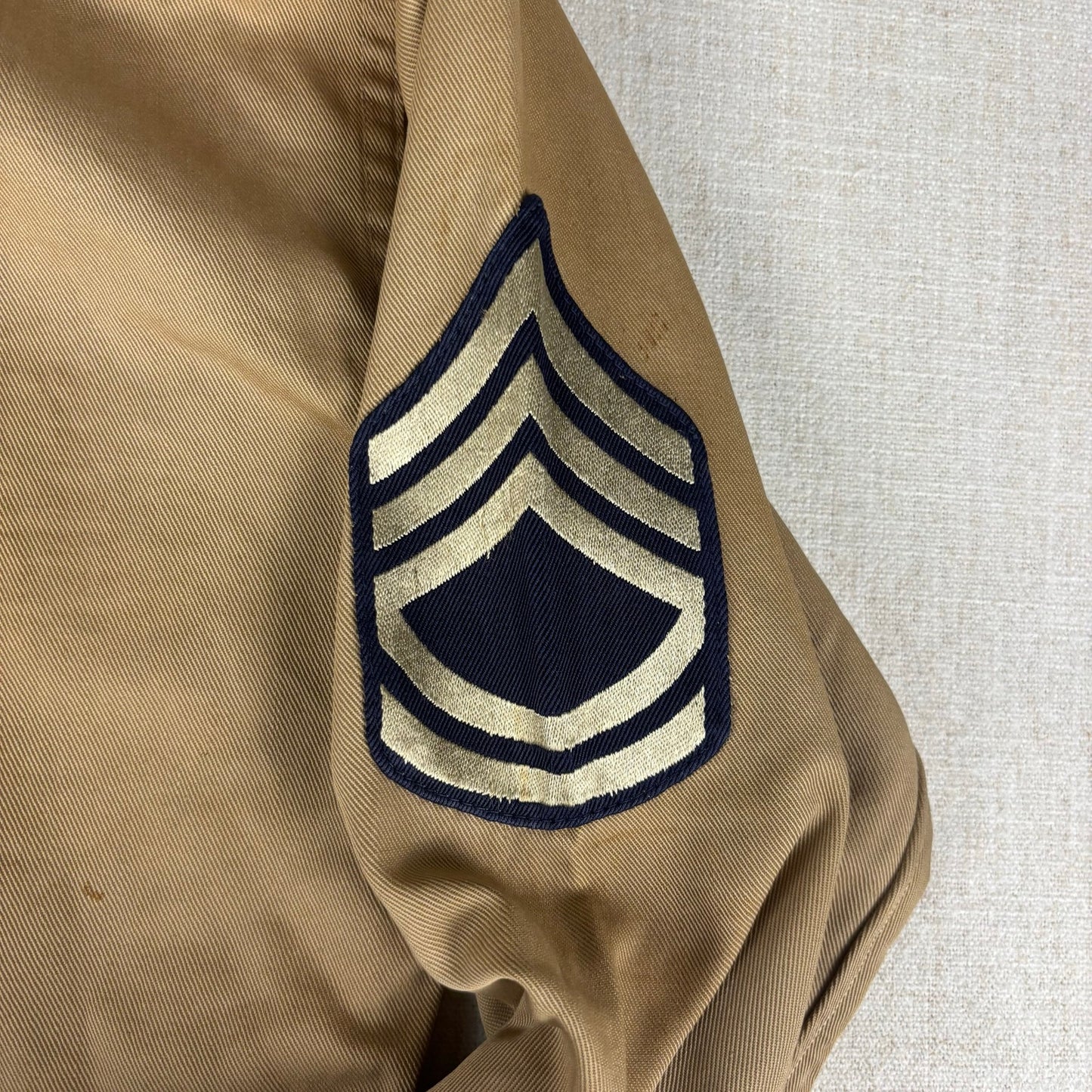 Vintage WWII Sanforized Military Yale Sergeant Regulation Button Shirt Small