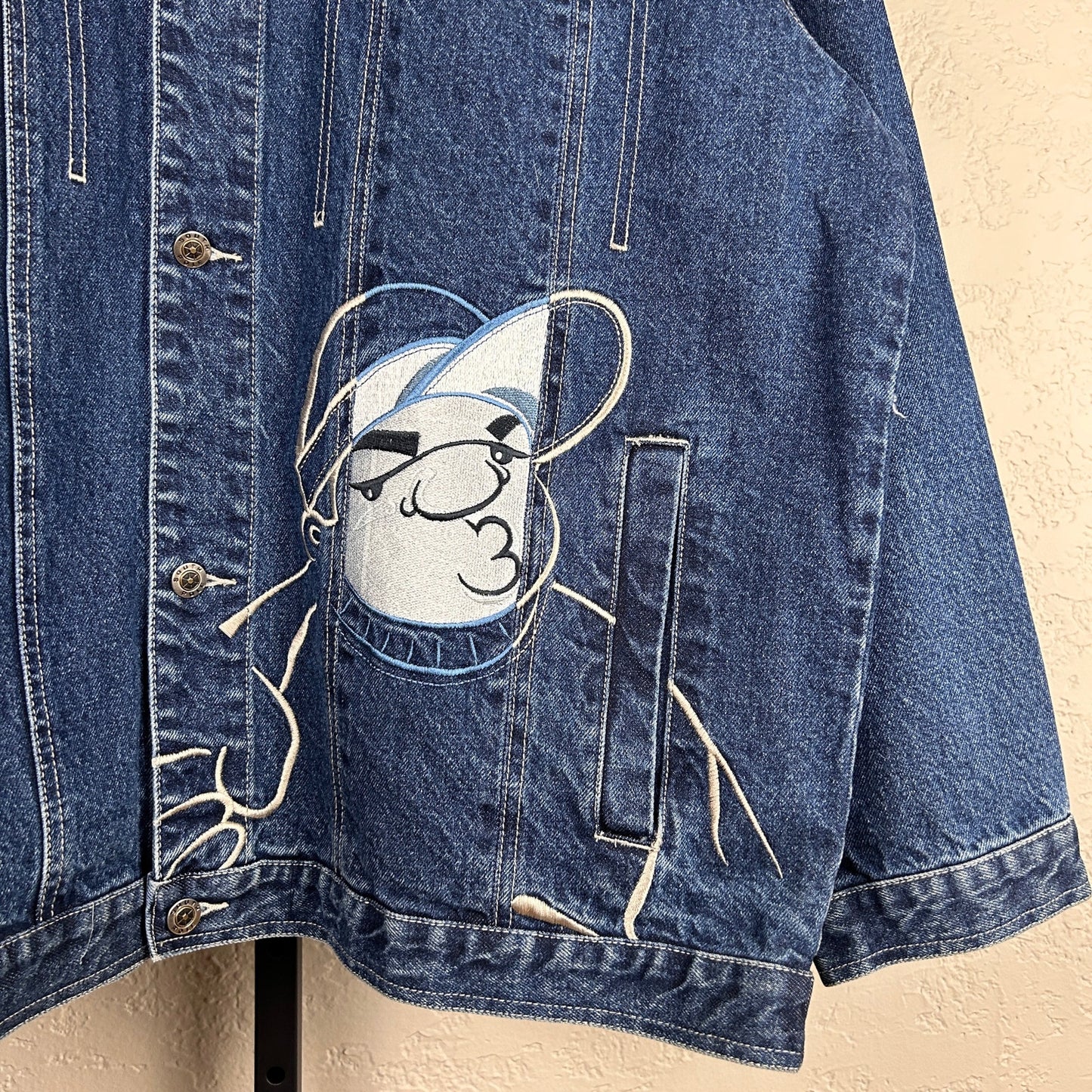 Southpole CRAZY Y2K XXL Embroidered Denim Jacket