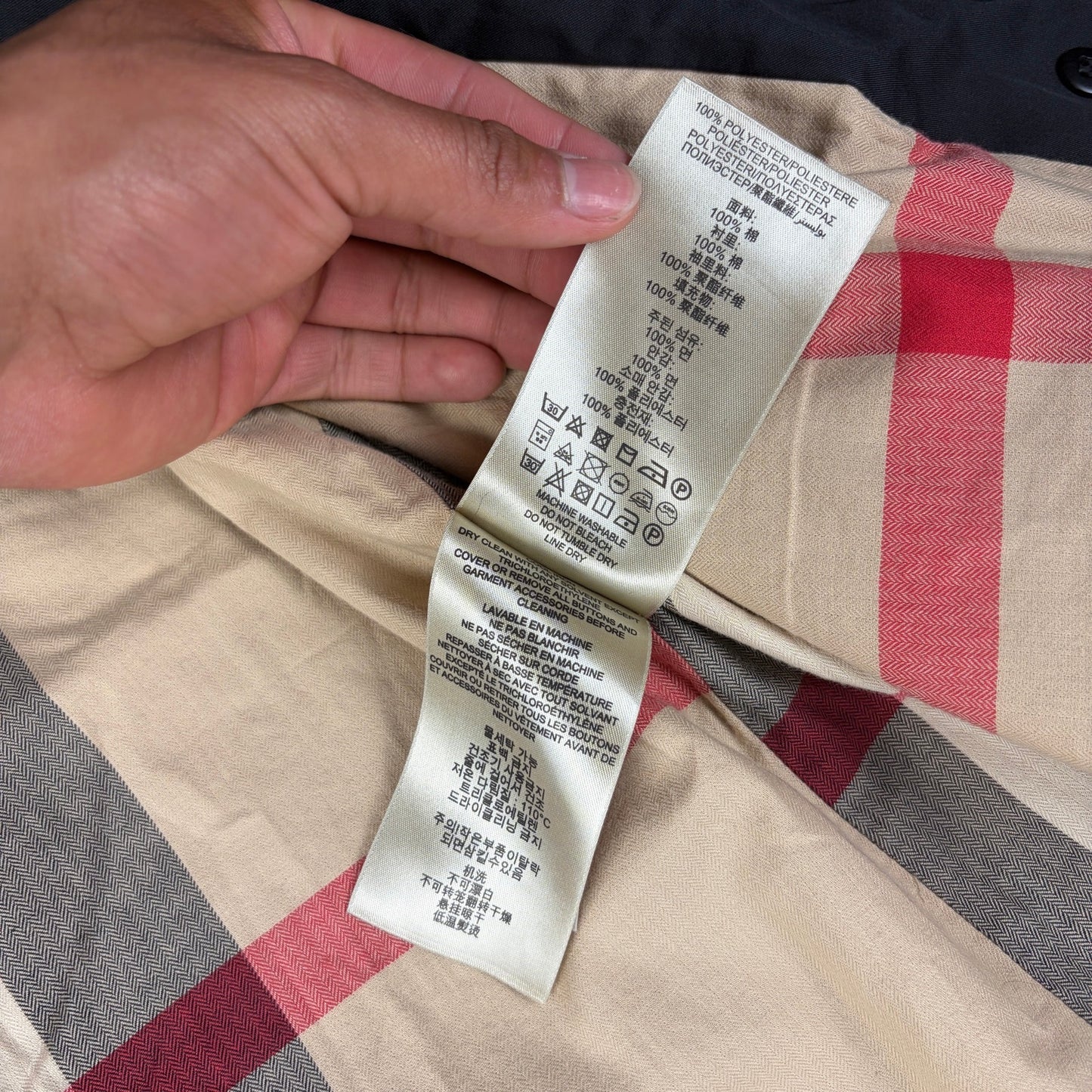 Burberry Brit Nova Check Double Breasted XXL Trench Coat