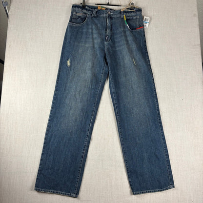 Foundation LRG Jeans Y2K NWT Embroidered Scallywag Skater Sz 36