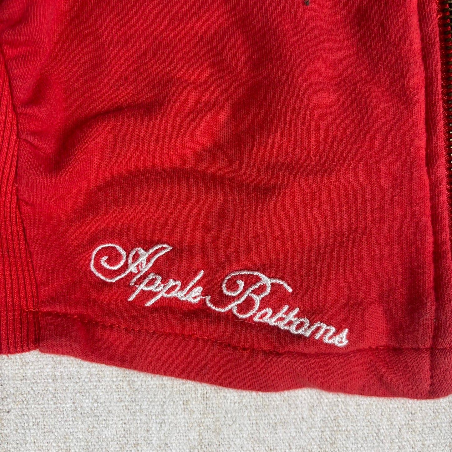 Apple Bottoms Y2K Sweet to the Core Embroidered Zip Up Tank Top Large
