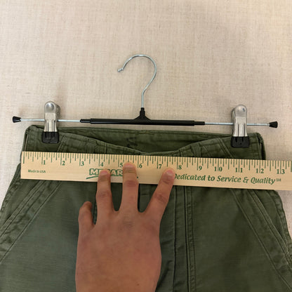 Vintage Military Fatigues OG 107 Button Fly Army Sateen Sz 24 Trousers