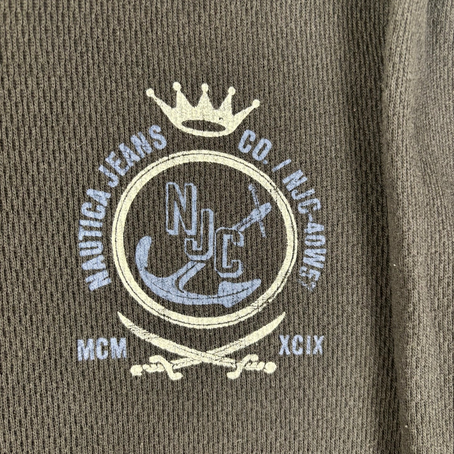 Nautica Jeans Northern Erie Pier Y2K Thermal 100% Cotton XXL Shirt