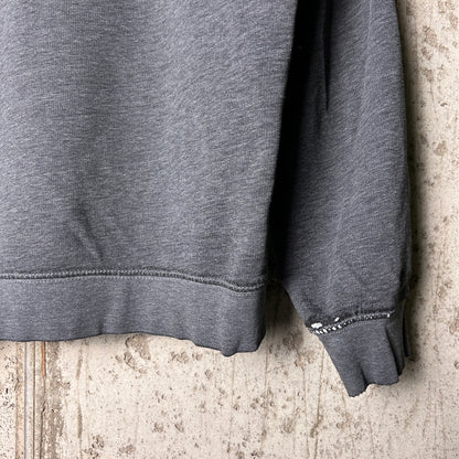 Nike Silver Tab Charcoal Tonal Essential Distressed Large Y2K Hoodie