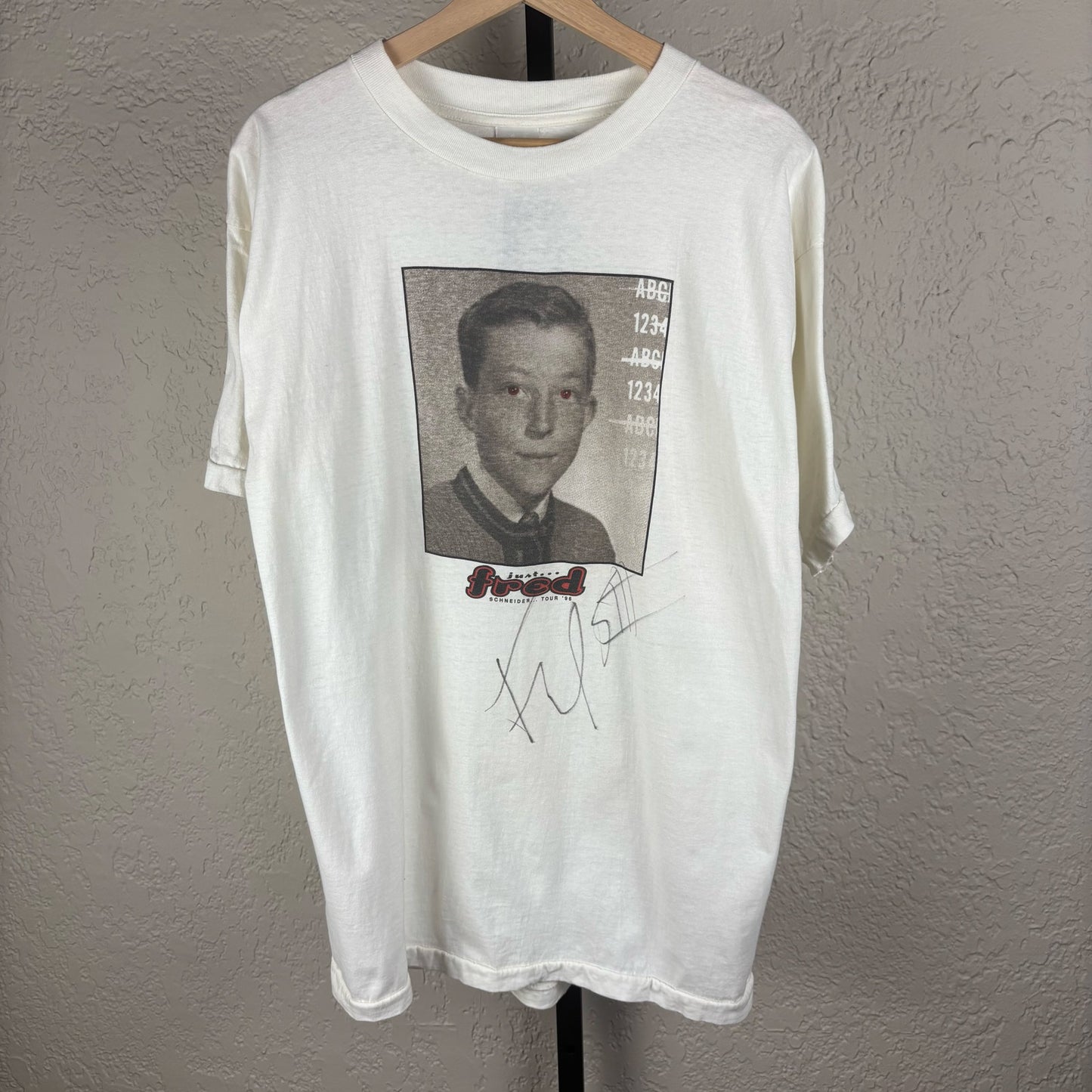 Fred Schneider B-52s 1996 Just Fred Tour SIGNED Large Concert Tee