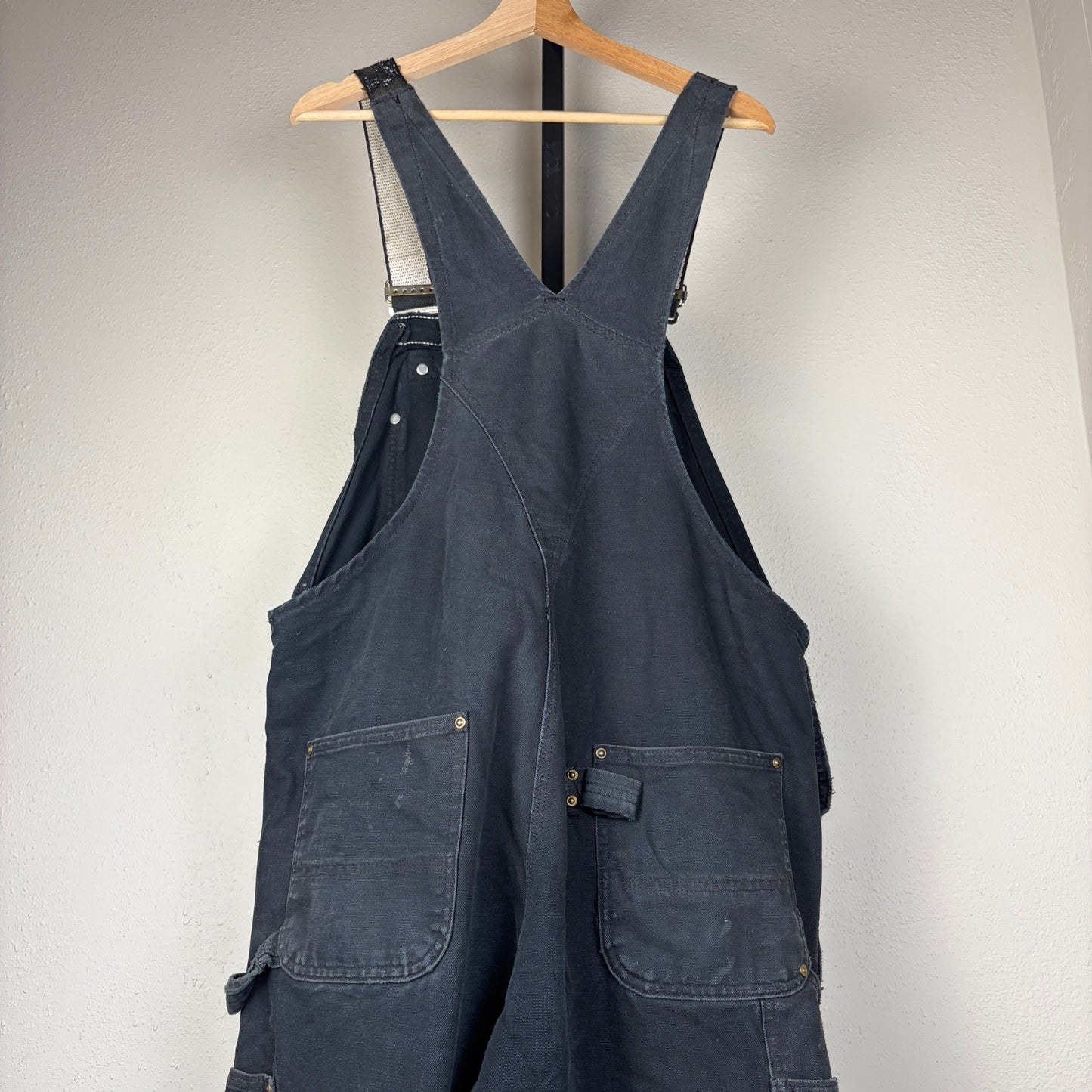 Vintage Distressed Carhartt Double Knee Overalls Bibs 38x28