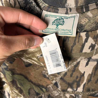 Mossy Oak NWT Vintage Real Tree Camo Large 100% Cotton Long Sleeve